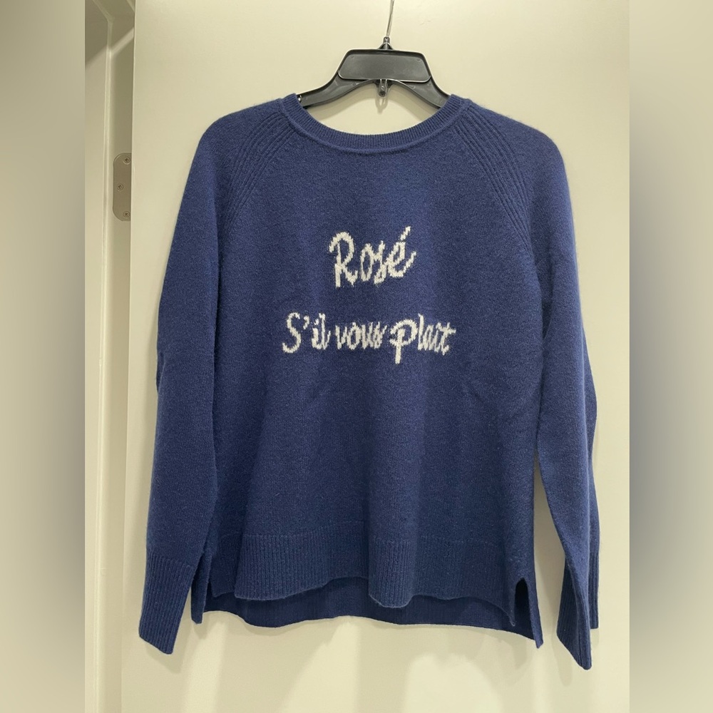 Alashan cashmere rose please Sweater- blue- M